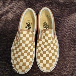 Womens Checked Van's Slip Ons